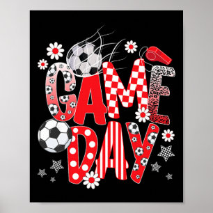 Game Day Cute Soccer Game Day Soccer  Poster