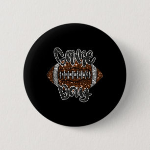 Game Day Football Bling Bling Football Lover Fall  6 Cm Round Badge