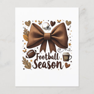 Game Day Football Bow Coquette Football Season  Flyer