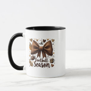Game Day Football Bow Coquette Football Season  Mug