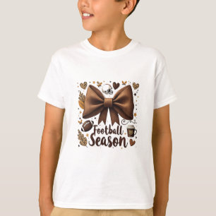 Game Day Football Bow Coquette Football Season T-Shirt