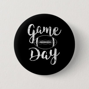 Game Day Football - Cute Football Top  6 Cm Round Badge
