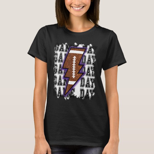 Game Day Football Cute Football Top Mum Sports Lov (Front)