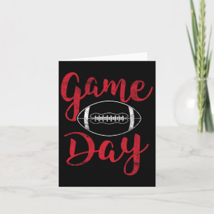 Game Day Football Cute Football Top Women Card
