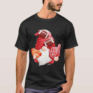 Game Day Football Gnome Mum Dad Referee Touchdown T-Shirt