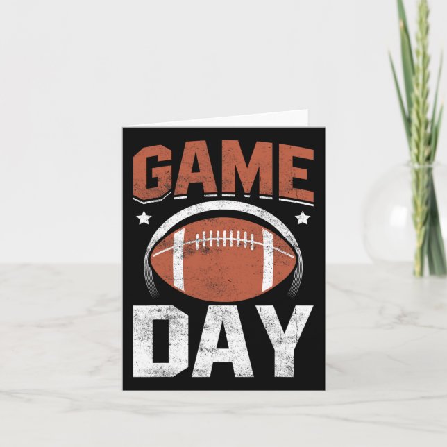 Game Day Football Men Women Youth American Footbal Card (Front)