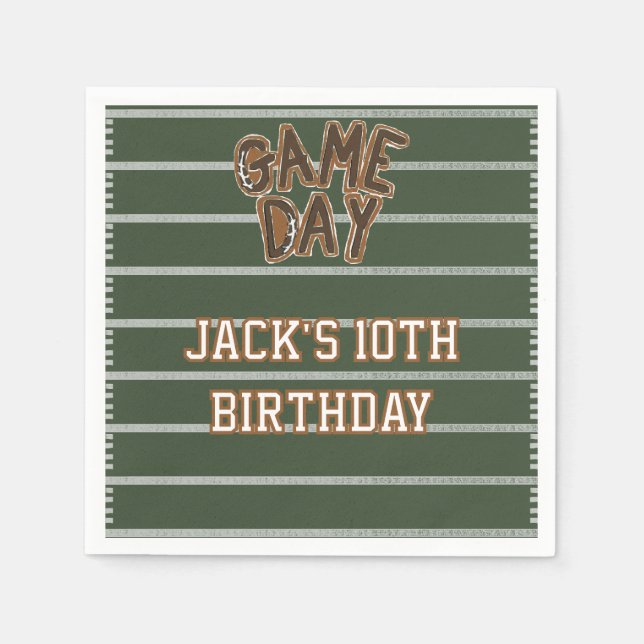 Game Day Football  Napkin (Front)