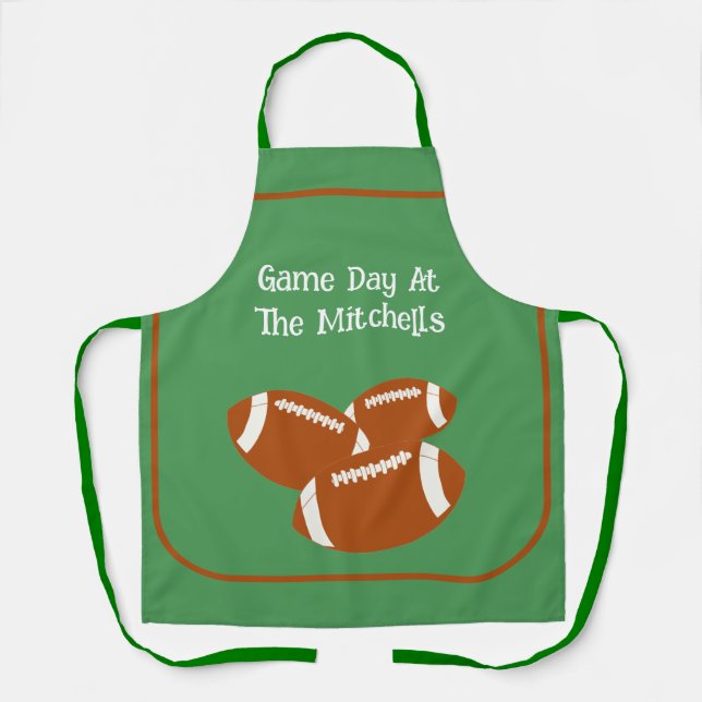 Game Day Football PERSONALIZE Unisex Apron (Front)