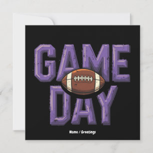 Game Day Football Player Vintage Sports Design  Invitation