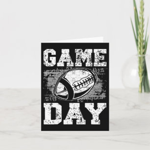 Game Day Football Retro Throwback Mens Womens Spor Card