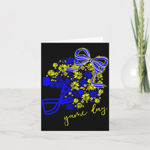 Game Day Football Season Football Mama Girl Blue G Card