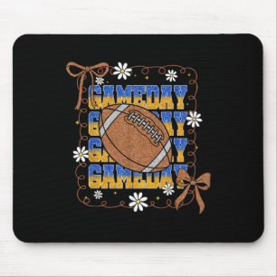 Game Day Football Season Football Mama Girl Blue G Mouse Mat