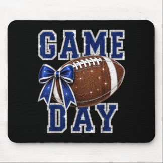Game Day Football Season Football Mum Blue Gold Mouse Mat