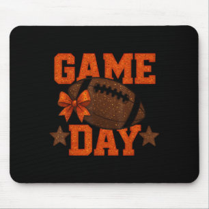 Game Day Football Season Football Orange Color Vib Mouse Mat