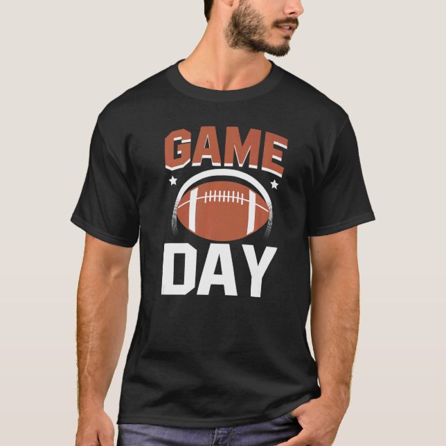 GAME DAY FOOTBALL Season  Men Women Team Sports Vi T-Shirt (Front)