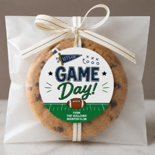 Game Day Football Team Spirit Classic Round Sticker