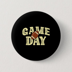 Game Day Football Team Sports Vintage 6 Cm Round Badge