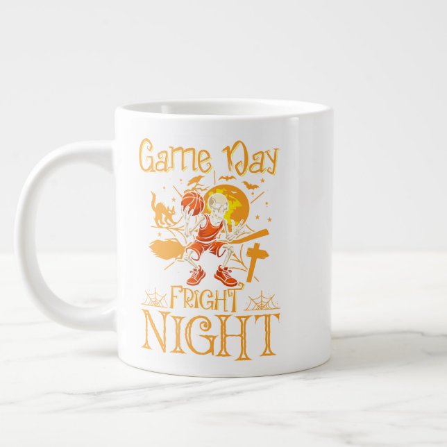 Game Day Fright Night Sports Halloween Large Coffee Mug (Left)