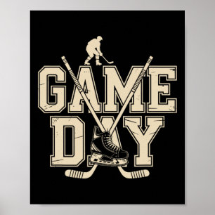 Game Day, Ice Hockey Player And Skates For Sport L Poster