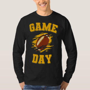 Game Day Kick Off Football Green and Yellow Team F T-Shirt