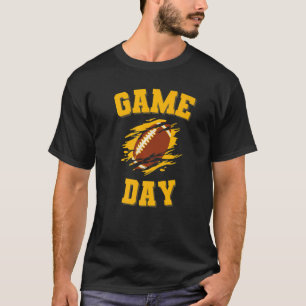 Game Day Kick Off Football Green and Yellow Team F T-Shirt