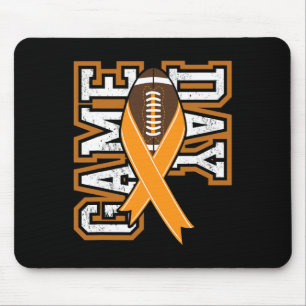 Game Day - Leukaemia Cancer Awareness Football Rib Mouse Mat