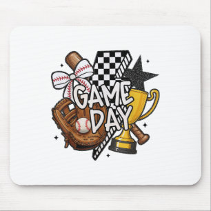 Game Day Mama Baseball Mum For Women Girl Kid Mouse Mat