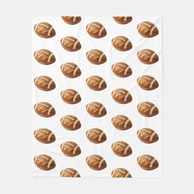 Game Day Pretzel Football Loaf Food Art Fleece Blanket (Front)