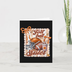 Game Day Retro Touchdown Season Football Sister Au Card