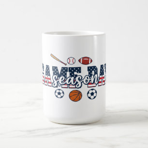 Game Day Season Patriotic Multi Sports Fan Gift Coffee Mug