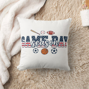 Game Day Season Patriotic Multi Sports Fan Gift Cushion
