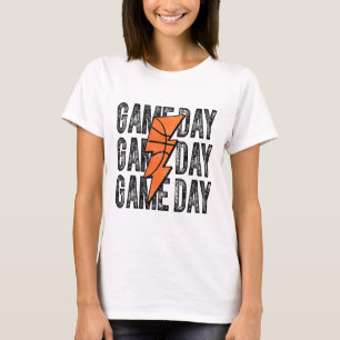 Game Day Sketll Lightning Bolt Sketll Mom Dad Kid T-Shirt