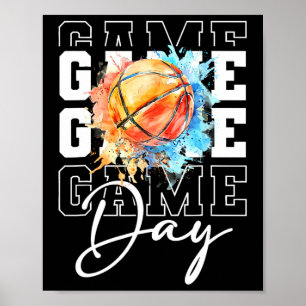 Game Day Sketll Men Women Kids Sketll Lover Poster
