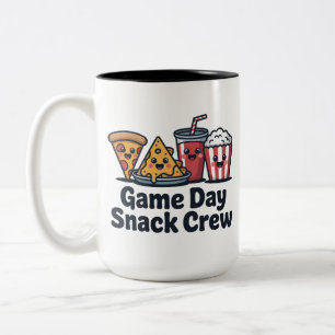 Game Day Snack Crew Two-Tone Coffee Mug