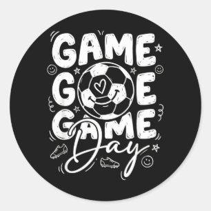 Game Day Soccer Classic Round Sticker