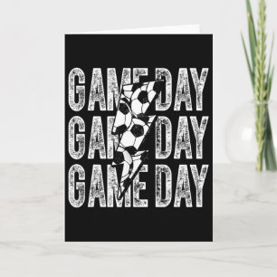 Game Day Soccer Lightning Bolt Soccer Mom Dad Boy  Card