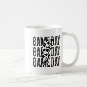 Game Day Soccer Lightning Bolt Soccer Mom Dad Boy  Coffee Mug