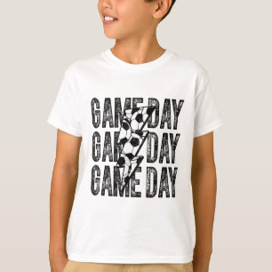 Game Day Soccer Lightning Bolt Soccer Mom Dad Boy T-Shirt