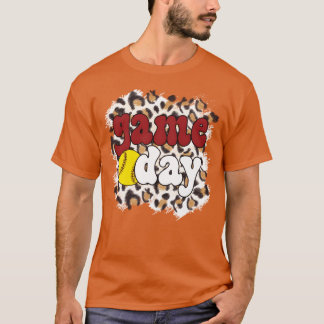 Game Day Softball Game Day Softball Game Fan girl T-Shirt