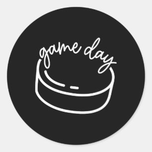 Game Day Sports Parent Hockey Mom Dad Hockey Fan S Classic Round Sticker