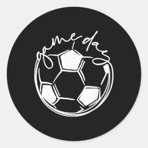 Game Day Sports Parent Soccer Mum  Classic Round Sticker