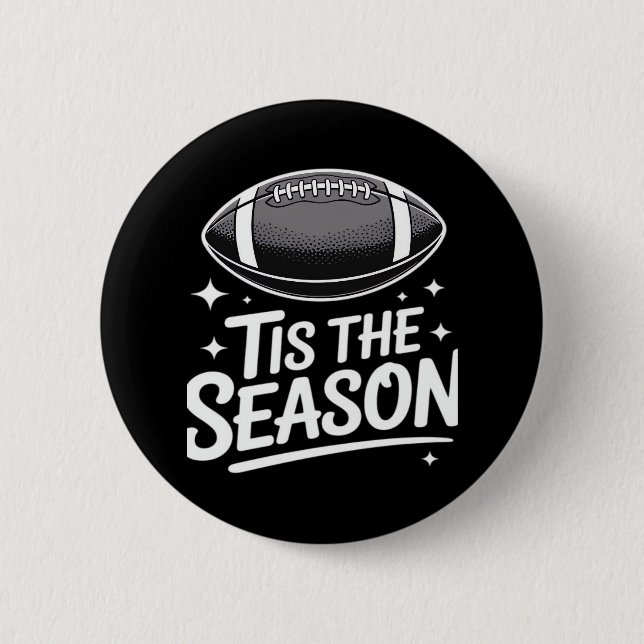Game Day Support Football 6 Cm Round Badge (Front)