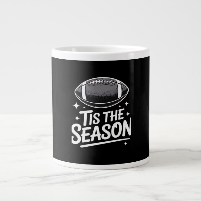 Game Day Support Football Large Coffee Mug (Front)