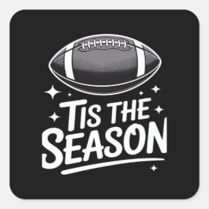 Game Day Support Football Square Sticker