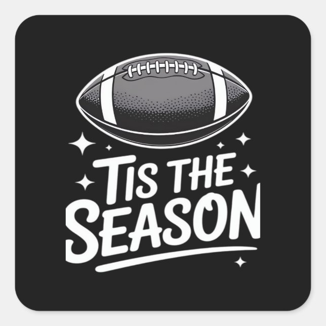 Game Day Support Football Square Sticker (Front)