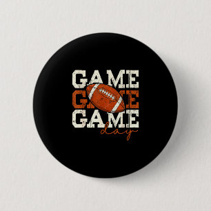 Game day touchdown american football for men women 6 cm round badge