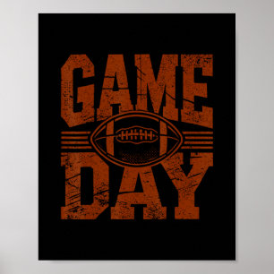 Game Day Touchdown American Footll Thanksgiving Vi Poster