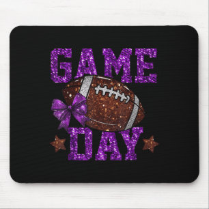 Game Day Touchdown Football Mom Girls Go Cheer Pur Mouse Mat