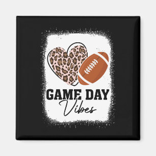 Game Day Vibes - American Football Lover Leopard F Magnet