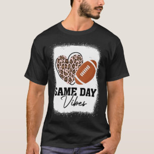 Game Day Vibes - American Football Lover Leopard F T-Shirt